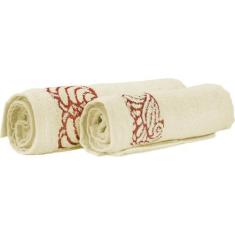 Imagem de Kit 2 Peças Jogo Toalha De Banho Rosto 100% Algodão 70x140cm - Lufamar