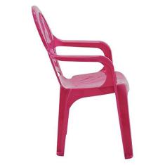 Imagem de Cadeira Monobloco com Braços Infantil Estampada Catty Tramontina Rosa