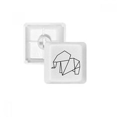 Imagem de Abstract Origami Elefante Formato Geométrico Teclado Mecânico PBT Kit de Atualização para Jogos