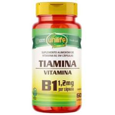 Imagem de Vitamina B1 Tiamina Vegana 60 Cápsulas De 500Mg - Unilife