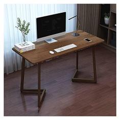 Imagem de Mesa de estudo de computador moderna simples de estudar PC mesa de escritório em casa suporte de monitor estação de trabalho estável sala de estudo mesa de escrita, fácil de montar (3 cores) escritório em casa escrivaninha