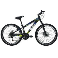 Imagem de Bicicleta Viking X Tuff25/30 Freeride Aro 26 Freio A Disco 21 Velocidades Preto Amarelo