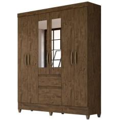Imagem de Guarda Roupa Casal New Cuba 6 Portas Castanho Wood Moval