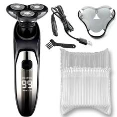 Imagem de Aparelho Barbear Máquina Barbeador Masculino Shave Rotações - Kemei -