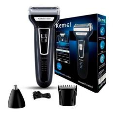 Imagem de Máquina Aparador Pelos Nariz Barba E Cabelo Kemei  Km-6558 Original -
