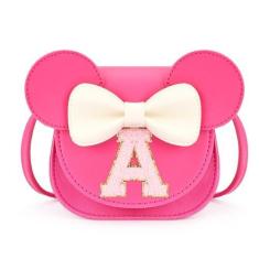 Imagem de mibasies Bolsa infantil Presentes para meninas: Presentes de aniversário para meninas 3-8 - Presentes para crianças pequenas Mini Mouse Ear Bow Purse, Rosa choque, Small