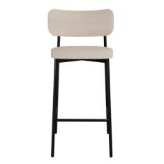 Imagem de Banqueta Alloa Fixa com 4 Pés 50 X 44,7 X 163,5cm com 1 Unidade Areia/Preto Epoxi