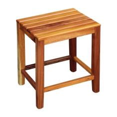 Imagem de Banqueta Baixa Ripada Em Madeira Maciça