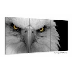 Imagem de Quadro Decorativo Aguia 120X60 3 Peças Em Tecido
