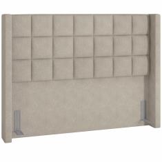 Imagem de Cabeceira Cama Box King 195 Cm P05 Paris Linho Bege Escuro - Lyam Decor