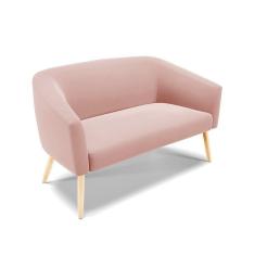 Imagem de Namoradeira 02 Lugares Stella Veludo Natural Rose