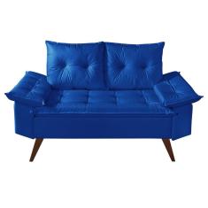 Imagem de Sofa Retro Bariloche 2 Lugares Revestimento Courino Pes em Madeira