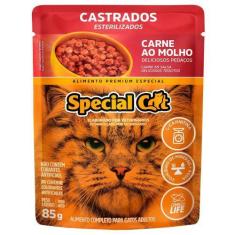 Imagem de Ração Úmida Special Cat Sachê Carne para Gatos Castrados - 85 g