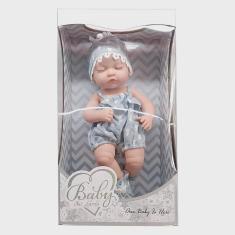 Imagem de Boneca Bebê Realista Baby So Lovely Média 32cm com Roupa Azul 210-5 - Dorémi