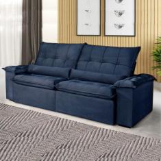 Imagem de Sofá 2,50M Retrátil E Reclinável Atenas Com Molas Ensacadas 4 Lugares