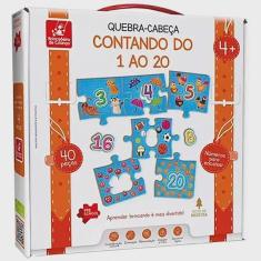 Imagem de Quebra-Cabeça Contando do 1 ao 20 40 pçs em Madeira 2266 - Brincadeira De Criança