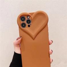 Imagem de Capas de telefone de silicone TPU macias com coração fofo para iPhone 13 Pro Max 14 11 12 Pro Max Xr Xs Max X Cover, BN, para iphone 14