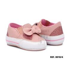Imagem de Sapatinho de Bebe Tenis Iate Laço Feminino Infantil Menina RN Maninhos