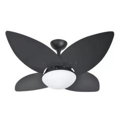 Imagem de Ventilador Teto 4 Pás Sala Quarto Luxo Silencioso Preto 127V - Infinit