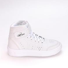 Imagem de Tênis Casual Infantil Kidy Cano Alto Botinha Branco