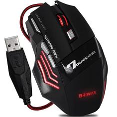 Imagem de Mouse Gamer Laser 3200dpi Profissional Usb Led 7 Botões Botão Double Click Pc Notebook Ps4 Xbox