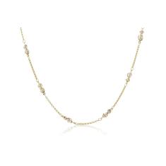 Imagem de Colar Com Corrente De Mini Pérolas Folheado Em Ouro 18K