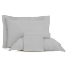 Imagem de Jogo De Cama Casal Altenburg Cetim 300 Fios Cinza