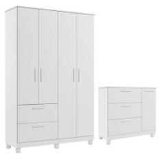 Imagem de Jogo De Quarto Infantil Jujuba Guarda Roupa E Cômoda - Permóbili Baby