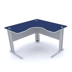 Imagem de Mesa para Escritório em L Etp 1313 Maxxi Cinza/azul