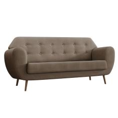 Imagem de Sofá 3 Lugares Beegees Veludo Bege