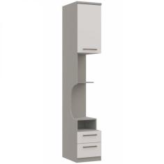 Imagem de Guarda Roupa Modulado Elegance Com 2 Gavetas - Níquel/Blanc - Móveis C