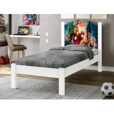 Imagem de Cama Solteiro Infantil Adesivada Meninos Heróis - B&A Bento