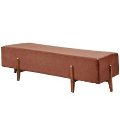 Imagem de Recamier Zurik Luxo Madeira Maciça Castellar Móbile Linho Terracota