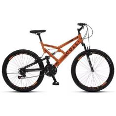 Imagem de Bicicleta Colli Gps Dupla Suspensão 21 Marcha Aro 26 Laranja