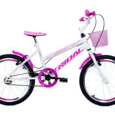 Imagem de Bicicleta Aro 20 Feminina Infantil Quadro Mtb Branco
