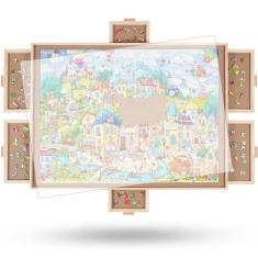 Imagem de Tabuleiro de quebra-cabeça ALL4JIG giratório de 1500 peças com 6 gavetas 26x35