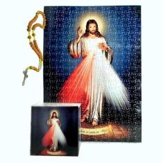 Imagem de Quadro Quebra-Cabeça Jesus Misericordioso 300 Peças - Reidopendrive