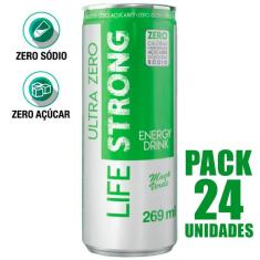 Imagem de Energético Life Strong Energy Drink 24 Unidades Maça Verde
