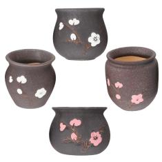Imagem de Cabilock Mini Vaso de cerâmica para suculentas com drenagem, Vaso de cacto, Bonsai para jardim, casa, escritório, 