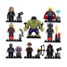 Imagem de 8 Pcs Vingadores Hulk Minifiguras Brinquedos Blocos de Construção