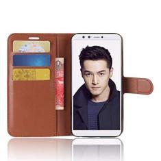 Imagem de Capa para HUAWEI Honor 9 Lite couro com suporte carteira flip capa para HUAWEI Honor 9 lite capa de proteção de telefone A capa com design simplificado