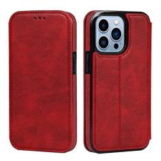 Imagem de GSYH Capa carteira para iPhone 13/13 Pro/13 Pro Max, Capa flip protetora magnética de couro PU com slot para cartão de crédito Suporte de visualização à prova de choque, TPU, rosa, 13 Mini 5,4 polegadas