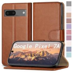 Imagem de RingPi Capa para celular Google Pixel 7A [couro com bloqueio de RFID], [3 compartimentos para cartão de crédito] capa flip folio book à prova de choque, capas com suporte, mulheres e homens para Pixel