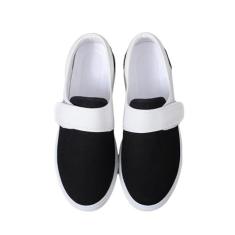 Imagem de Jueshanzj Sapatos casuais de caminhada sapatos masculinos de lona, Preto e branco R002, 39