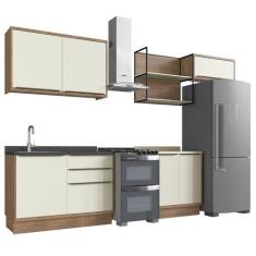 Imagem de Cozinha Modulada Completa Com Tampo Herval Ten, 6 Peças 100% Mdf, 280