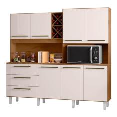 Imagem de Armário De Cozinha C/ Adega 7 Portas 3 Gavetas 2,07M Ajax