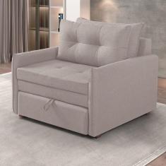 Imagem de Sofá Cama Montreal Solteiro 95cm X 90cm Champanhe Claro