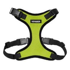 Imagem de Peitoral para animais de estimação Voyager Step-in Lock - malha para todos os climas, arnês ajustável para gatos e cães da Best Pet Supplies - acabamento verde limão/preto, P