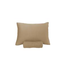 Imagem de Lençol de Elástico 1 Peça Portallar Casa Bege Caqui Casal