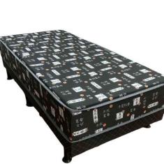 Imagem de Cama De Solteiro Box Preta Resistente - Ortobello